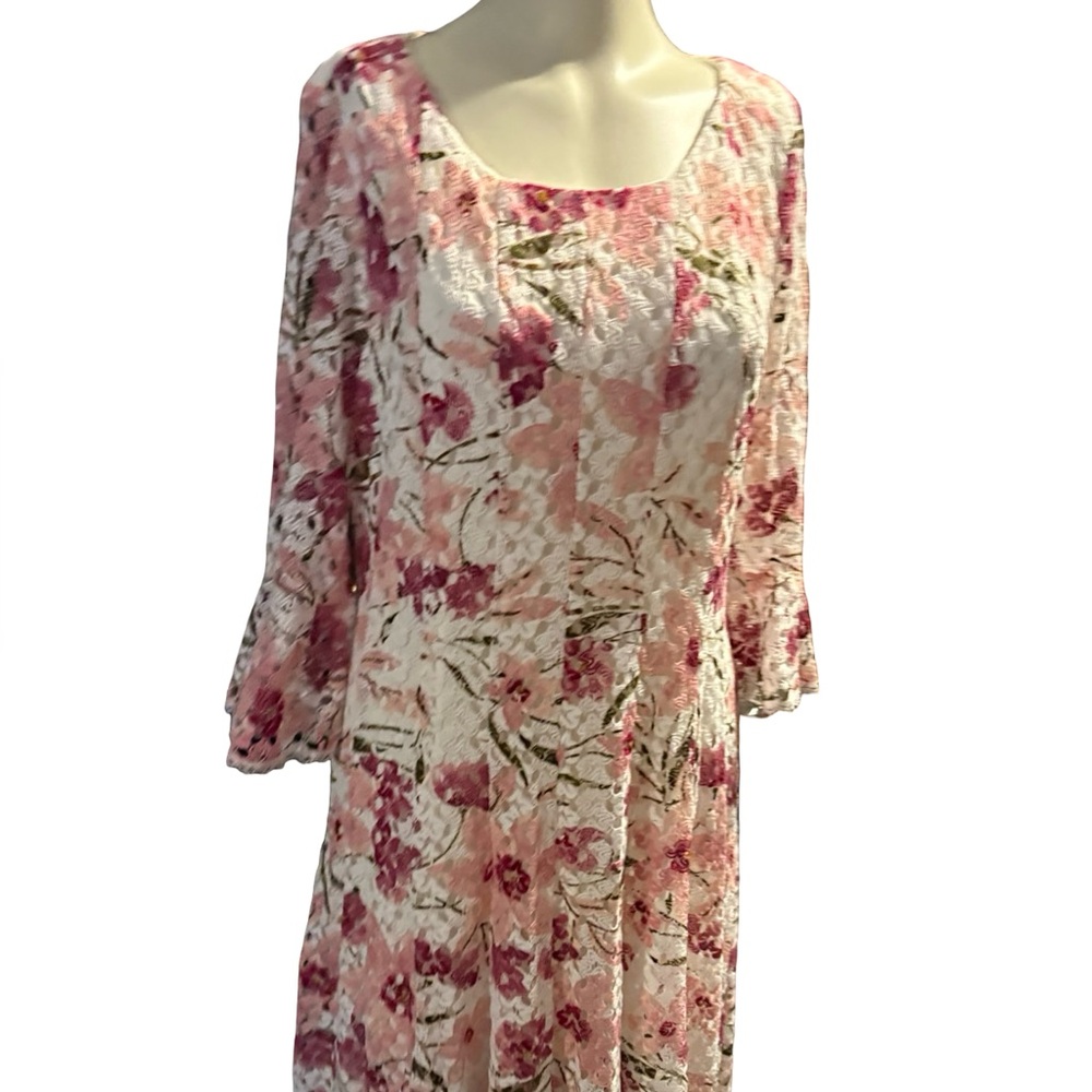 Rabbit Rabbit Rabbit Pink Floral Long Sleeve Dress - Picture 2 of 7